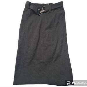 Zara gray Belted Bussiness Pencil Skirt